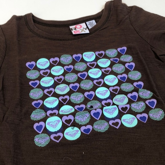 ROXY GIRLS SHORT SLEEVE TEE SIZE LARGE - Picture 2 of 2